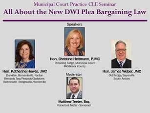 middlesex - Update on New DWI Plea Bargaining Law